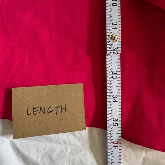 Elie Tahari Womens Isa Asymmetric Ruffle Dress Size L Linen Fuchsia - Picture 9 of 10